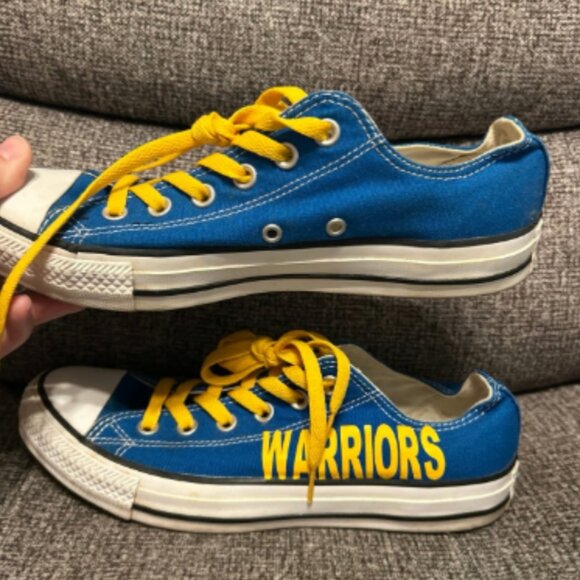 Converse Blue Chuck Taylor Golden State Warriors Sneakers Size Men 7 Women 9 - Picture 2 of 5